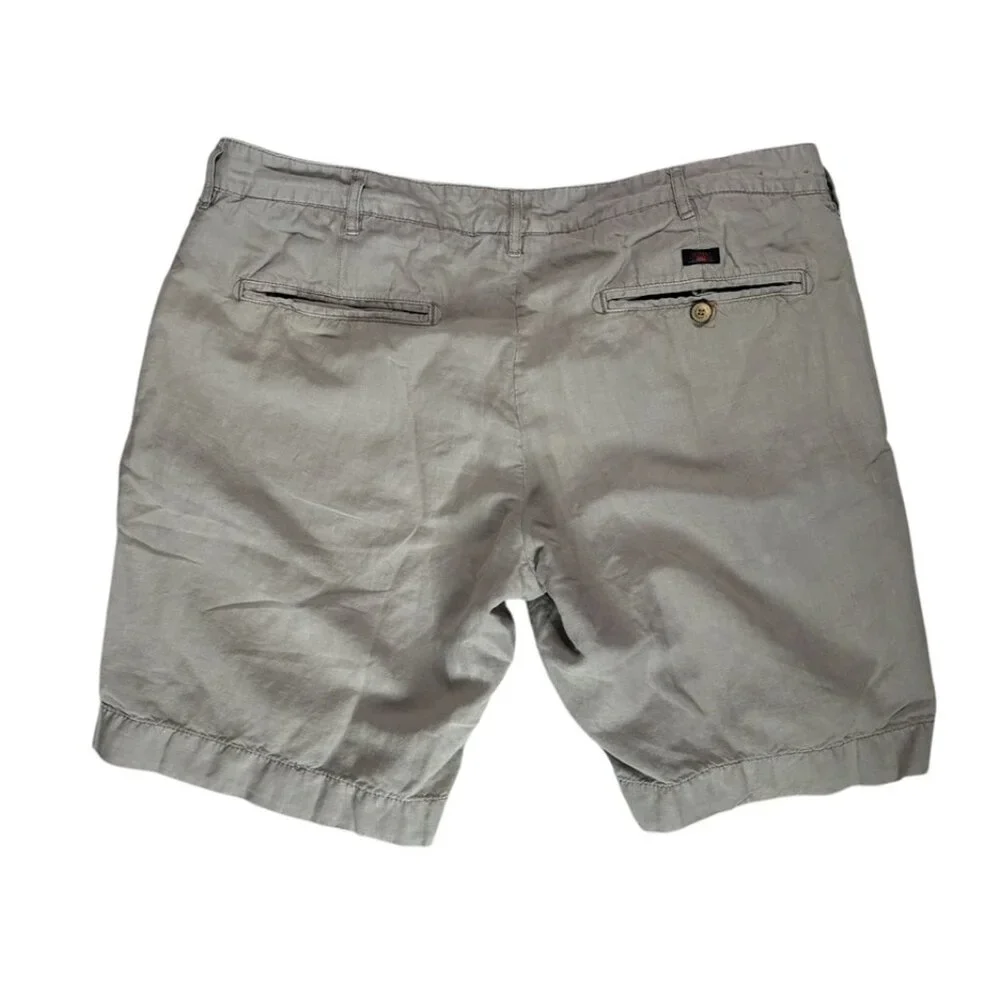 Faherty Mens All Day Linen/Cotton Blend 8” Shorts Gray Size 32